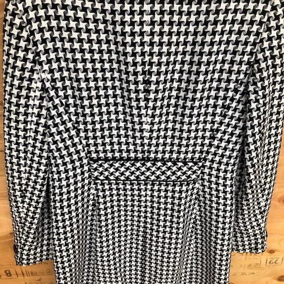 Jones New York Dressy Jacket Size 4 Classic Houndstooth Black & White - Picture 4 of 8